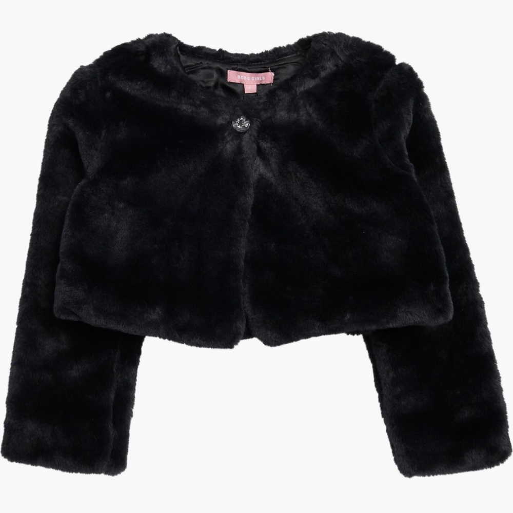 BCBG - Black Faux Fur Jacket